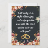 エレガントなウェディングお祝いフローラ招待 招待状 (裏面)