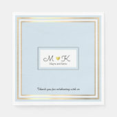 エレガントなウェディングお祝い披露宴淡い色のブルー スタンダードランチョンナプキン (正面)