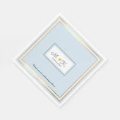 エレガントなウェディングお祝い披露宴淡い色のブルー スタンダードランチョンナプキン (角)