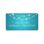 エレガントなウェディングきらめくアドレスチェーンブルー ラベル (正面)