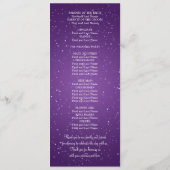 エレガントなウェディングきらめくプログラムウェーブパープル プログラム (裏面)