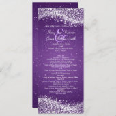 エレガントなウェディングきらめくプログラムウェーブパープル プログラム (正面/裏面)