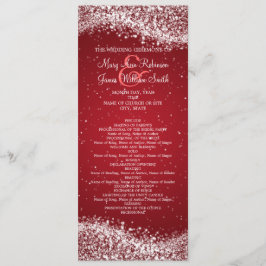 エレガントなウェディングきらめくプログラムウェーブレッド プログラム