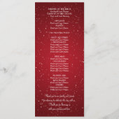 エレガントなウェディングきらめくプログラムウェーブレッド プログラム (裏面)