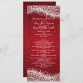 エレガントなウェディングきらめくプログラムウェーブレッド プログラム (正面/裏面)