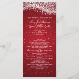 エレガントなウェディングきらめくプログラムウェーブレッド プログラム