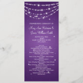 エレガントなウェディングきらめくプログラムチェーンパープル プログラム (正面)