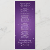 エレガントなウェディングきらめくプログラムチェーンパープル プログラム (裏面)