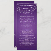 エレガントなウェディングきらめくプログラムチェーンパープル プログラム (正面/裏面)