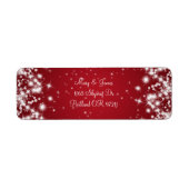 エレガントなウェディングアドレスウィンタースパークルレッド ラベル (正面)