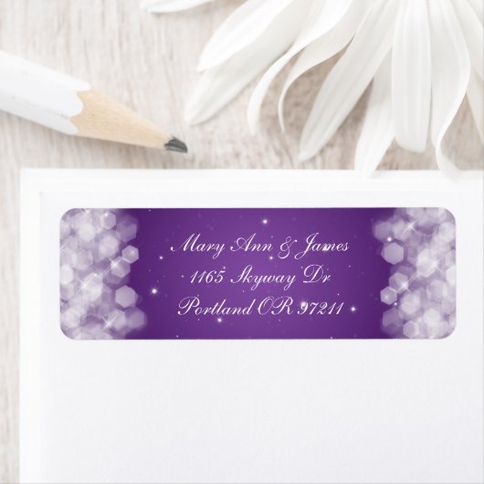 エレガントなウェディングアドレスパーティースパープル ラベル (インサイチュ)