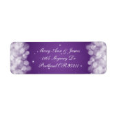 エレガントなウェディングアドレスパーティースパープル ラベル (正面)