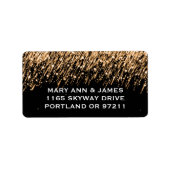 エレガントなウェディングアドレスフォールスターズ金ゴールド ラベル (正面)