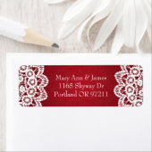 エレガントなウェディングアドレスヴィンテージレースレッド ラベル (インサイチュ)
