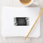 エレガントなウェディングアドレス冬の雪の結晶ブラック ラベル (インサイチュ)