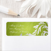 エレガントなウェディングアドレス渦巻形のフローリッシュライムグリーン ラベル (インサイチュ)
