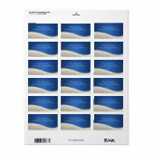 エレガントなウェディングアドレス眩しいキラキラ青 ラベル (フルシート)