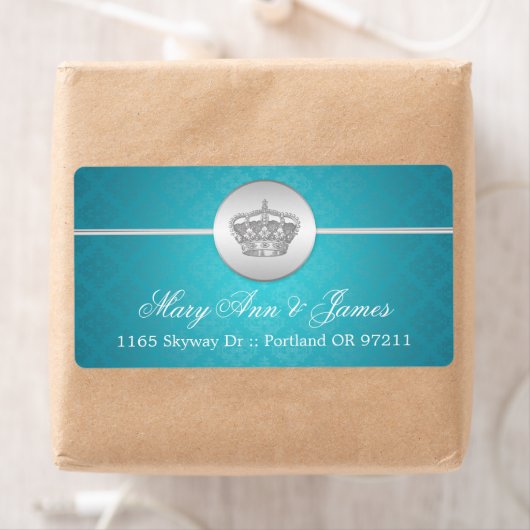 エレガントなウェディングアドレ王室のスクラウンブルー ラベル (インサイチュ)