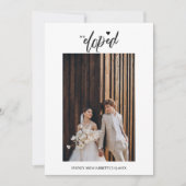 エレガントなウェディングアナウンスフォトカードを駆け落ち 招待状 (正面)