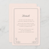 エレガントなウェディングインサート エンクロージャーカード (正面/裏面)
