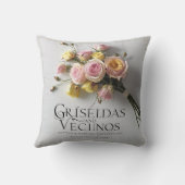 エレガントなウェディングインスパイアロマンクッションデザイン クッション (裏面)