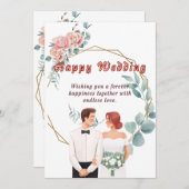 エレガントなウェディングウィッシュズカード シーズンカード (正面/裏面)