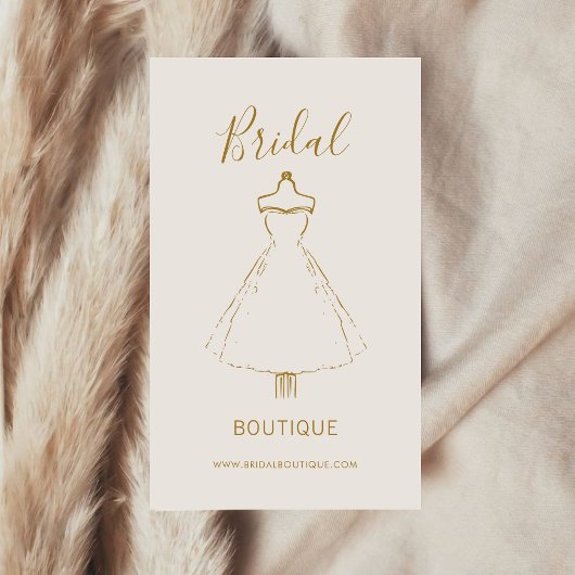 エレガントなウェディングウィメンズウェア金ゴールドガウン 名刺