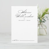 エレガントなウェディングウェルウィッシュアドバイスカード アドバイスカード (スタンド正面)