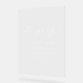 エレガントなウェディングウェルカムアクリルサイン アクリルサイン (傾斜)