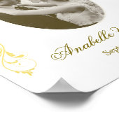 エレガントなウェディングウェルカムサインポスターと写真 ポスター (角)