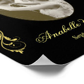 エレガントなウェディングウェルカムサインポスターと写真 ポスター (角)