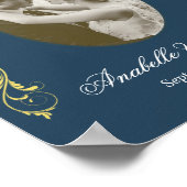 エレガントなウェディングウェルカムサインポスターと写真 ポスター (角)