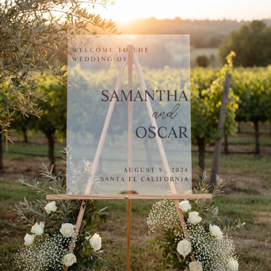 エレガントなウェディングウェルカムサイン アクリルサイン