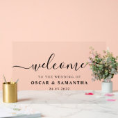 エレガントなウェディングウェルカムサイン アクリルサイン (ウェディング)