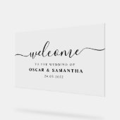 エレガントなウェディングウェルカムサイン アクリルサイン (傾斜)