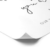 エレガントなウェディングウェルカムサイン ポスター (角)