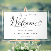 エレガントなウェディングウェルカムホワイトアクリルサイン アクリルサイン