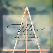 エレガントなウェディングウェルカム アクリルサイン (ニュートラル)