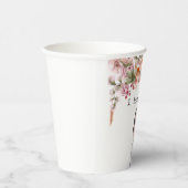 エレガントなウェディングウォーターカラーフローラ 紙コップ (右)