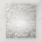 エレガントなウェディングエスコートカードシルバー《写真》ぼけ味ライト プレイスカード (内部開封)