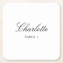 エレガントなウェディングエスコートカードネーム座席表