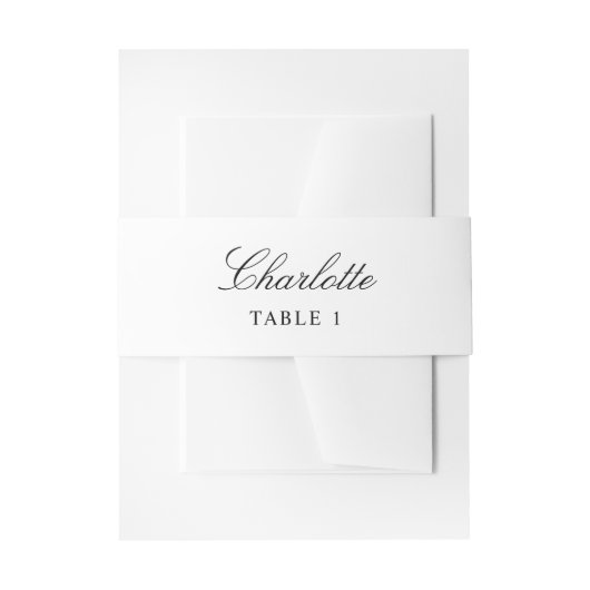 エレガントなウェディングエスコートカードラップのまわりに座席表 招待状ベリーバンド (正面例)