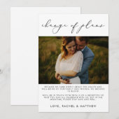 エレガントなウェディングエロープメント/プラン変更写真 案内状 (正面/裏面)
