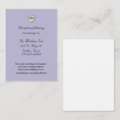 エレガントなウェディングエンクロージャカード エンクロージャーカード (正面/裏面)