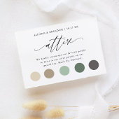 エレガントなウェディングカラードレスコード挿入ダウンロード 招待状