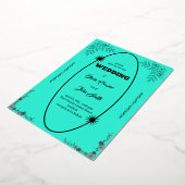 エレガントなウェディングカードデザイン 箔招待状 (回転した状態)