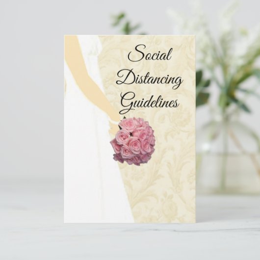 エレガントなウェディングガウン安全対策 エンクロージャーカード (スタンド正面)