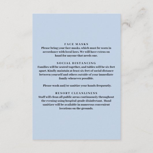 エレガントなウェディングガウン安全対策 エンクロージャーカード (裏面)