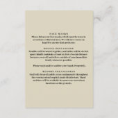 エレガントなウェディングガウン安全対策 エンクロージャーカード (裏面)