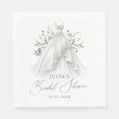 エレガントなウェディングガウン緑 スタンダードランチョンナプキン (正面)